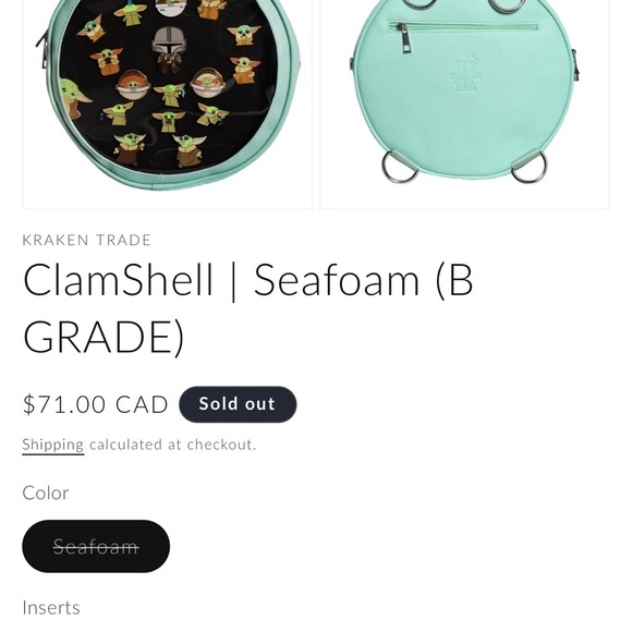 Kraken Trade Sea foam ClamShell Bag - Picture 1 of 7
